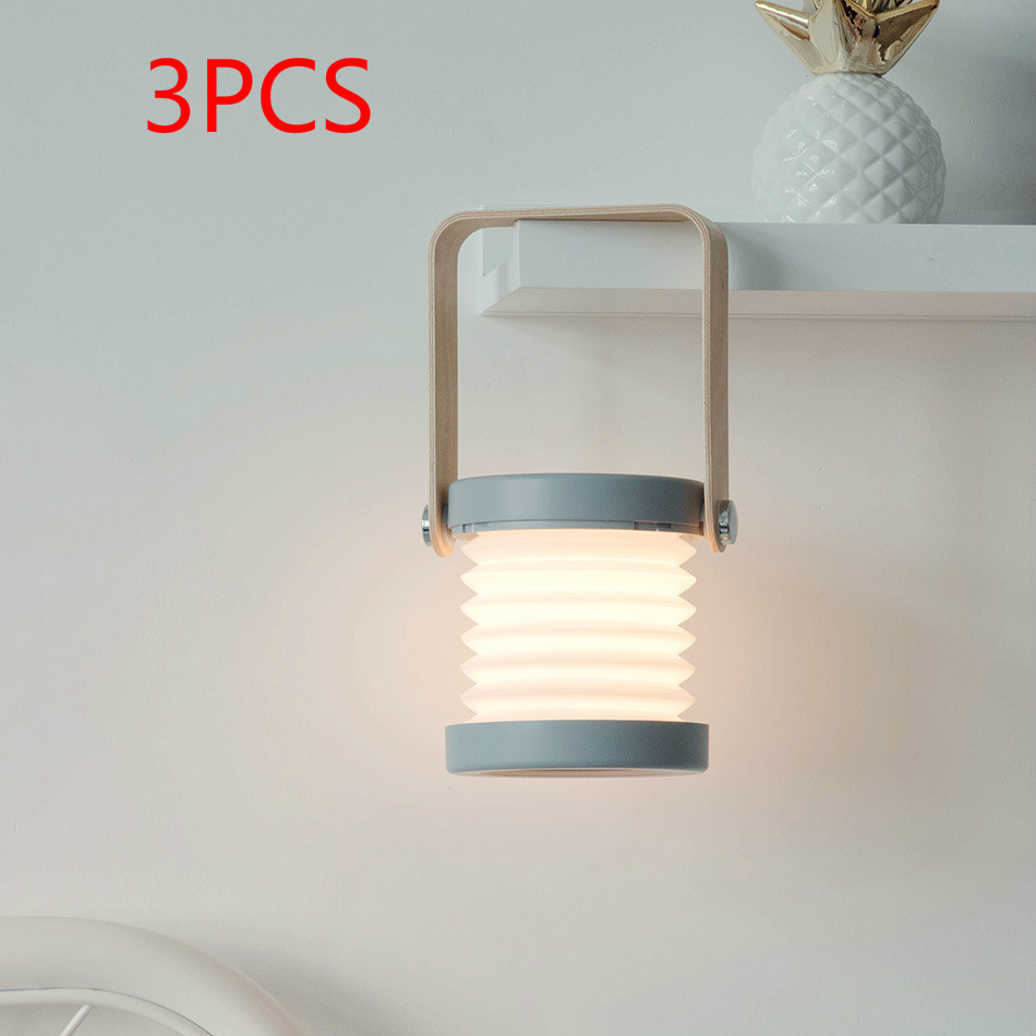 Foldable Touch Dimmable Reading LED Night Light Portable Lantern Lamp USB Rechargeable For Home Decor - Image 2